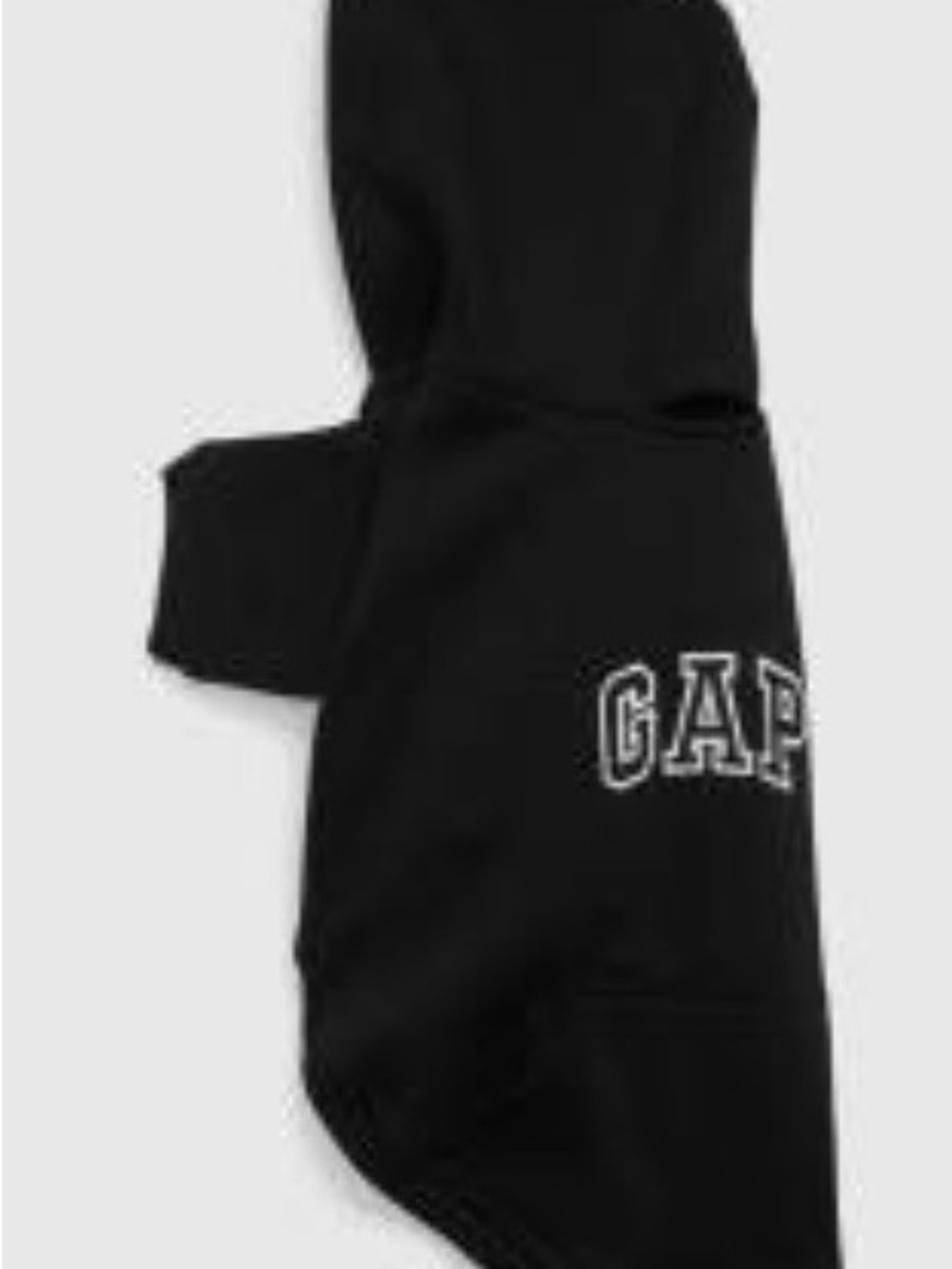 GAP Dog Black Hoodie with White Logo Lettering